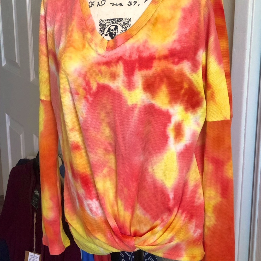 USA Bright Waffle Weave Long Sleeves